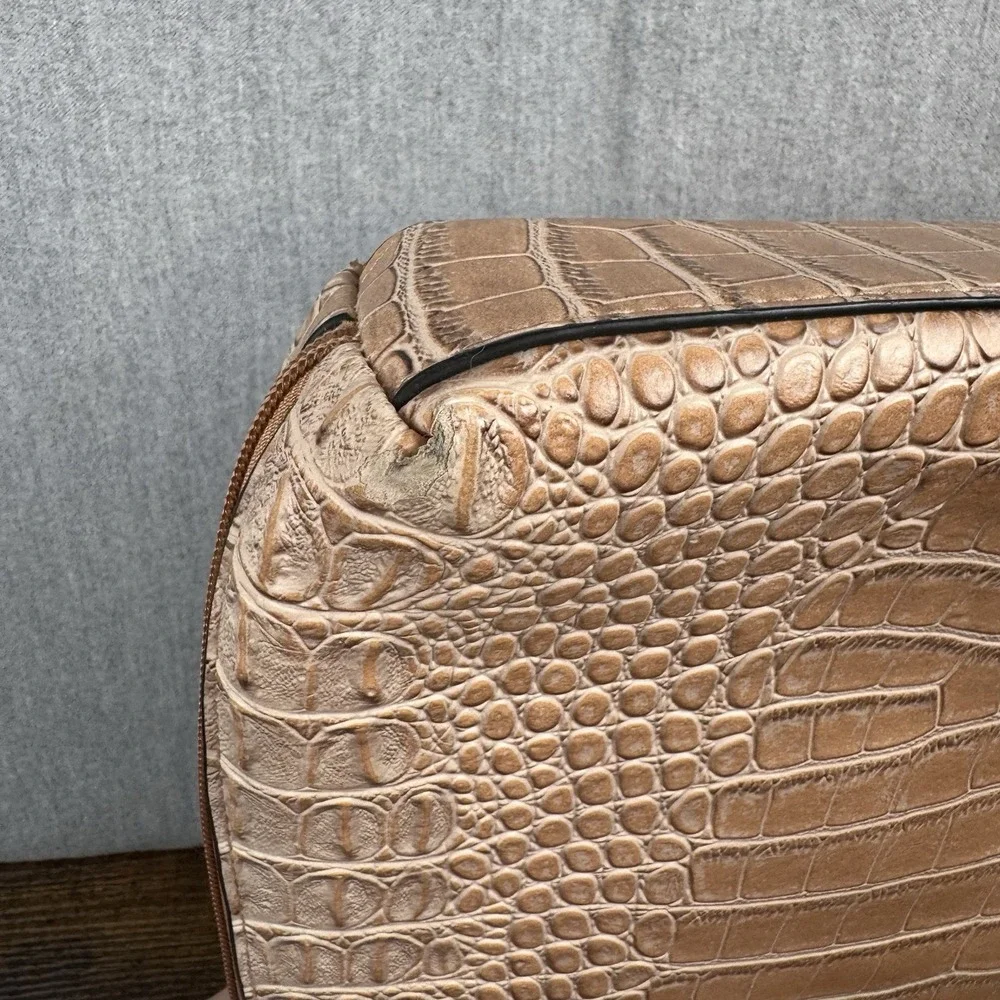 Bueno Faux Leather Embossed Croc Top Handle Bag Tan Laptop Business‎ Bag